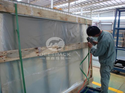 光伏玻璃、平板玻璃、玻璃瓶可以用PET塑鋼帶打包